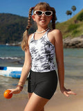 Kids Girls Swimsuit Outdoor Beach Coconut Vacation Sports Fashion Bathing Suits