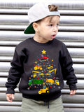 Kid Baby Boys Colorful Construction Cars Graphic Sweatshirts