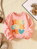 Kid Baby Girls Cozy Letter Print Long Sleeve Sweatshirt Pullover