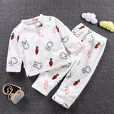 Kid Baby Boy Autumn Winter Thickened Winter Pajamas