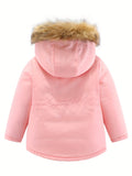 Kid Girls Warm Fuzzy Winter Parka Snow Suits Coat Outwear