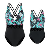 Family Matching Printed One Piece Bikini Parent-child Swimwear