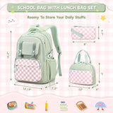 Candy Girls Backpack Set with Lunch Bag Pencil Case School Schoolbags 3 Pcs/Set