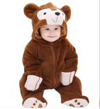 0-3T Baby Winter Autumn Bear One-piece Flannel Rabbit Romper
