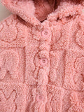 Kid Baby Girl Cozy Hooded Flannel Jacket Cute Animal Coats