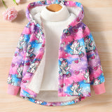 Kid Baby Girl Winter Cartoon Jacket Soft Polyester Coats