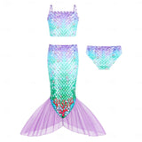 Kid Girl Mermaid Princess Swimwear Movie Cosplay Party Holiday Swimsuits