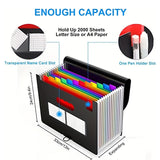 1pc 25 Gride Expanding File Folder File Organizer Portable Expandable Plastic Filing Box Organizer