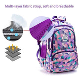 Student Boys Girls School Backpack Multicolor Multi-function Bookbags