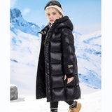 4-13Y Kids Girls Down Puffer Jacket Active Zipper School Coat Outerwear