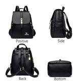 Kid Stylish Durable Elegant PU Leather Backpack for School and Travel