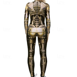 Family Matching Halloween Jumpsuit Skull Pattern Long Sleeve Pajamas Outfits