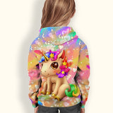 3-12Y Kid Girls 3D Animal Print Spring Winter Active Sports Fashion Hoodie Pullover