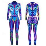 Family Matching Halloween Jumpsuit Skull Pattern Long Sleeve Pajamas Outfits