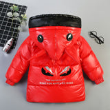 Kid Boys Plush Thick Glossy Cotton Jacket Windproof Winter Coats