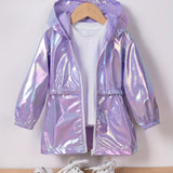 Kid Baby Girl Stylish Shining Zipper Ultra-Thin Fashion Coats