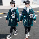 Kid Boy Winter Fashion Trends Cotton-padded Coats Jackets