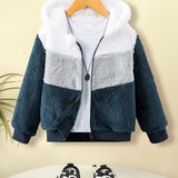 Kid Cozy Boys Fleece Jacket Warm Thick Zip-Up Coats