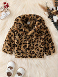 Baby Girl Stylish Leopard Pattern Cardigan Coat Jackets