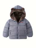 Kid Boys Girls Cute Winter Thermal Fleece Warm Long Sleeve Jacket Coat