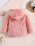 Kid Baby Girl Cozy Hooded Flannel Jacket Cute Animal Coats