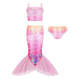 Kid Girl Mermaid Princess Swimwear Movie Cosplay Party Holiday Swimsuits