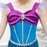 Kids Girls Mermaid Sleeveless Performance Costume Dresses