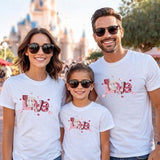 Family Matching Heart Graphic Casual Print Short Sleeve Active T-shirt Tops