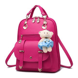 Kid Girl Backpack Large Capacity Leather Shoulder Bags Back to School Gift