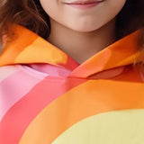 3-12Y Kid Girls 3D Rainbow Pullover Long Sleeve Fall Winter Active Fashion Hoodie