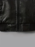 Kid Girls Boys Fleece Lined Faux-Leather Jacket Coats