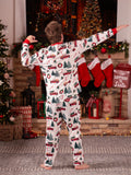 Christmas Family Matching Allover Xmas Long-sleeve Pajamas Sets