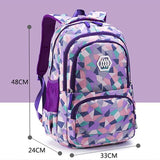 Student Boys Girls School Backpack Multicolor Multi-function Bookbags