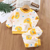 Kid Baby Girls Thickened Flannel Winter Suits Pajamas