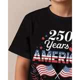 Kid Boys 3D Flag Independence Day Short Sleeve Fashion Daily T-shirt