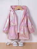 Kid Baby Girl Stylish Shining Zipper Ultra-Thin Fashion Coats