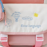 Back to School 3-Piece Kid Girls Yellow Backpack Set Lightweight Aesthetic Bookbag