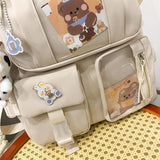 Kid Girls School Cartoon Adjustable Strap Waterproof Backpacks Back to School