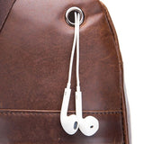 Men Genuine Leather Cowhide Vintage Chest Backpack Travel Fashion Shoulder Bag