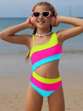 Kids Girls Swimsuit Outdoor Beach Vacation Tropical Fashion Bathing Swimwear