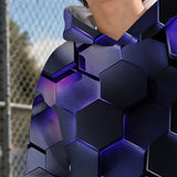 Kid Boys 3D Graphic Geometric Long Sleeve Hoodie Pullover