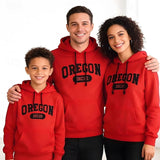 Family Matching Letter Casual Print Long Sleeve Active Hoodie Pullover