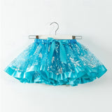 2 Pcs Kids Girls Cute Patchwork Yellow Pink Blue Skirts