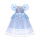 Kid Girl Fairytale Princess Flower Halloween Costume Tulle Movie Cosplay Dresses