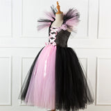 Book Week 2026 Kids Girls' Cosplay Dress Cosplay Custome Party Dress Solid Color Long Sleeve Performance Party Mesh Gothic Halloween Custome Maxi Party Dress Swing Dress Tulle Dress Summer