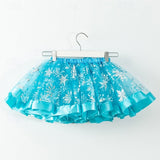 2 Pcs Kids Girls Cute Patchwork Yellow Pink Blue Skirts