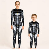 Family Matching Jumpsuit Halloween Pattern Street Long Sleeve Pajamas Outfits