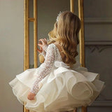 3-12Y Kid Girl Flower Party Sleeveless Performance Mesh Princess Sweet Mesh Dresses