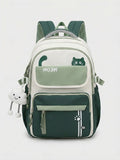 Kid Women Polyester Backpack  Large Capacity Schoolbags