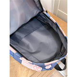 Teen Girls Boys Vintage Denim Patchwork Backpack Trendy School Bag Back to School
